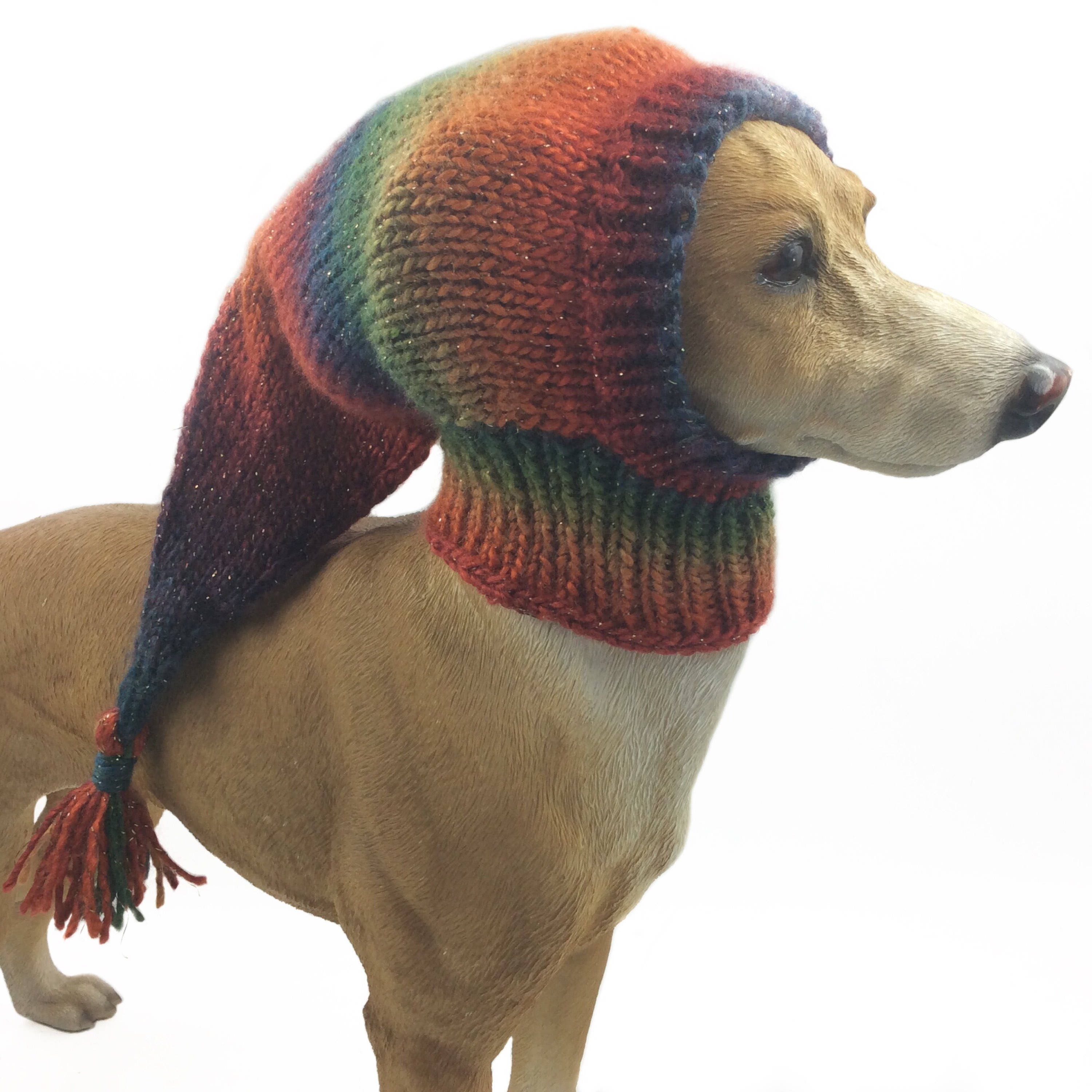 Sparkling small dog Snood Orange Italian greyhound snood