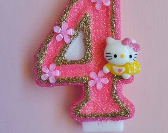 Hello Kitty / Cute /Birthday Candle / Cake Topper / Keepsake / Any Number