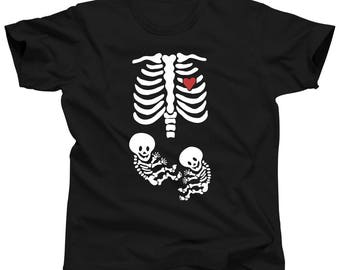 Funny Twin Stuff - Halloween Pregnancy Shirt For Women - Maternity Costume Clothes - Twin Announcement (Unisex and Women's Fit)