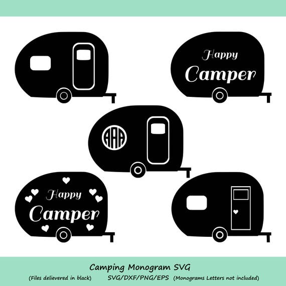 Download Camper SVG Cut Files Camper Monogram SVG Happy Camper SVG