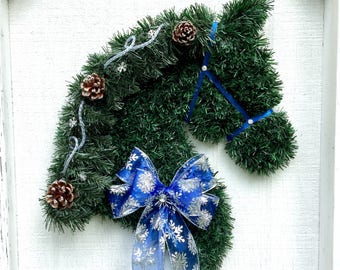 Horse Head Wreath, Ready to Ship