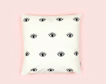 EYE PILLOW COVER,dorm room decor,dorm pillow,boho pillow, bohemian pillow, modern pillow,trendy pillow, decorative pillows