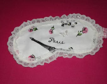 Eiffel Tower and pink night mask