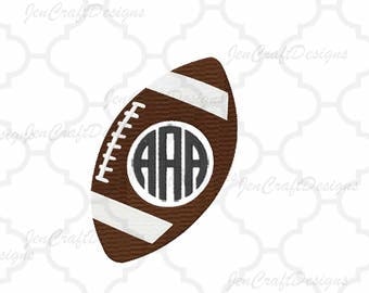Football Monogram Embroidery Design Frame, Team Monogram, Fall Instant Download digital file in PES, EXP, VIP, Hus, Xxx and Jef