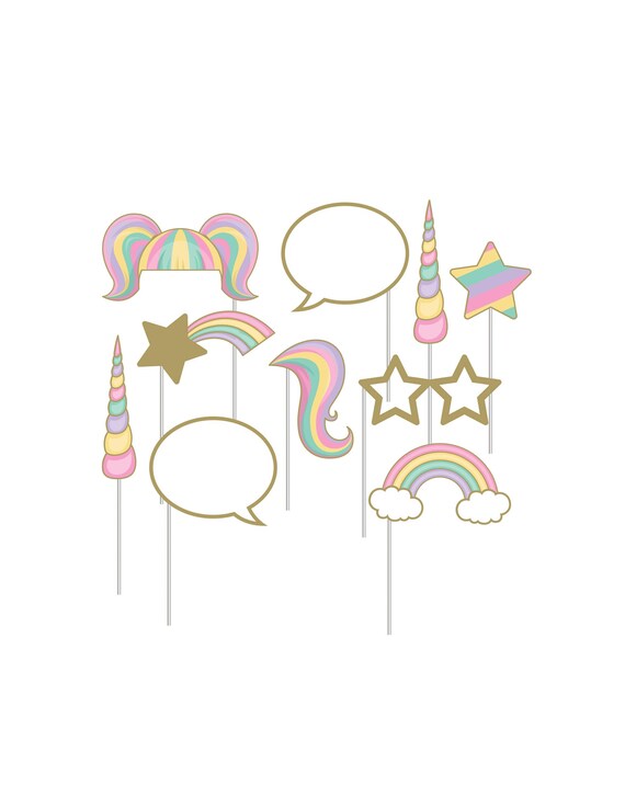 unicorn photo props unicorn party favors unicorn birthday