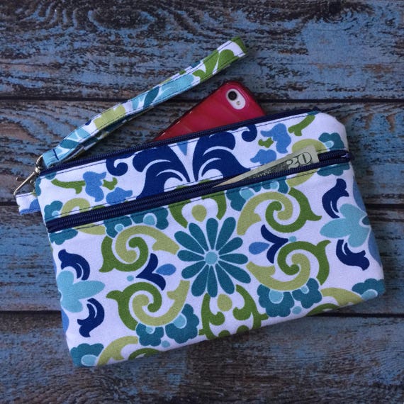 Wristlet Boho Floral iPhone 7 Wristlet Wallet Phone Wallet