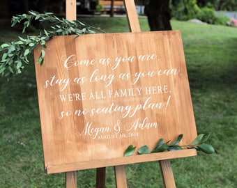 Wedding Seating Sign - Decal - Seating Sign - Wedding Sign - Wedding Seating - Wedding Signs - Wedding Signage - Rustic Wedding Sign - usa