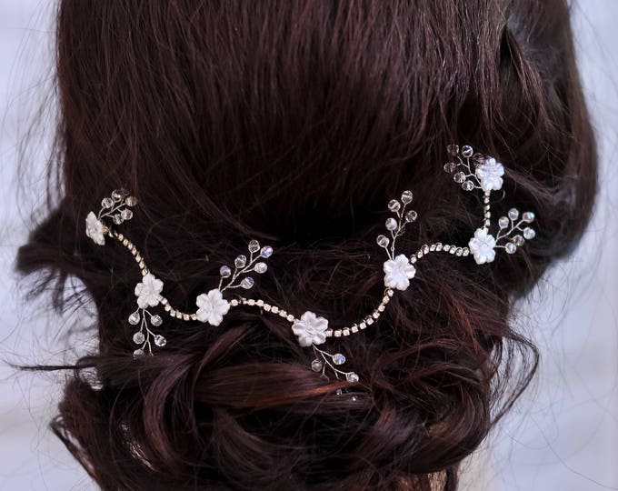 Crystal headband Bridal hair jewelry Bridal headband Wedding headpiece Rhinestone headband Crystal hair accessories Bridal hair flowers