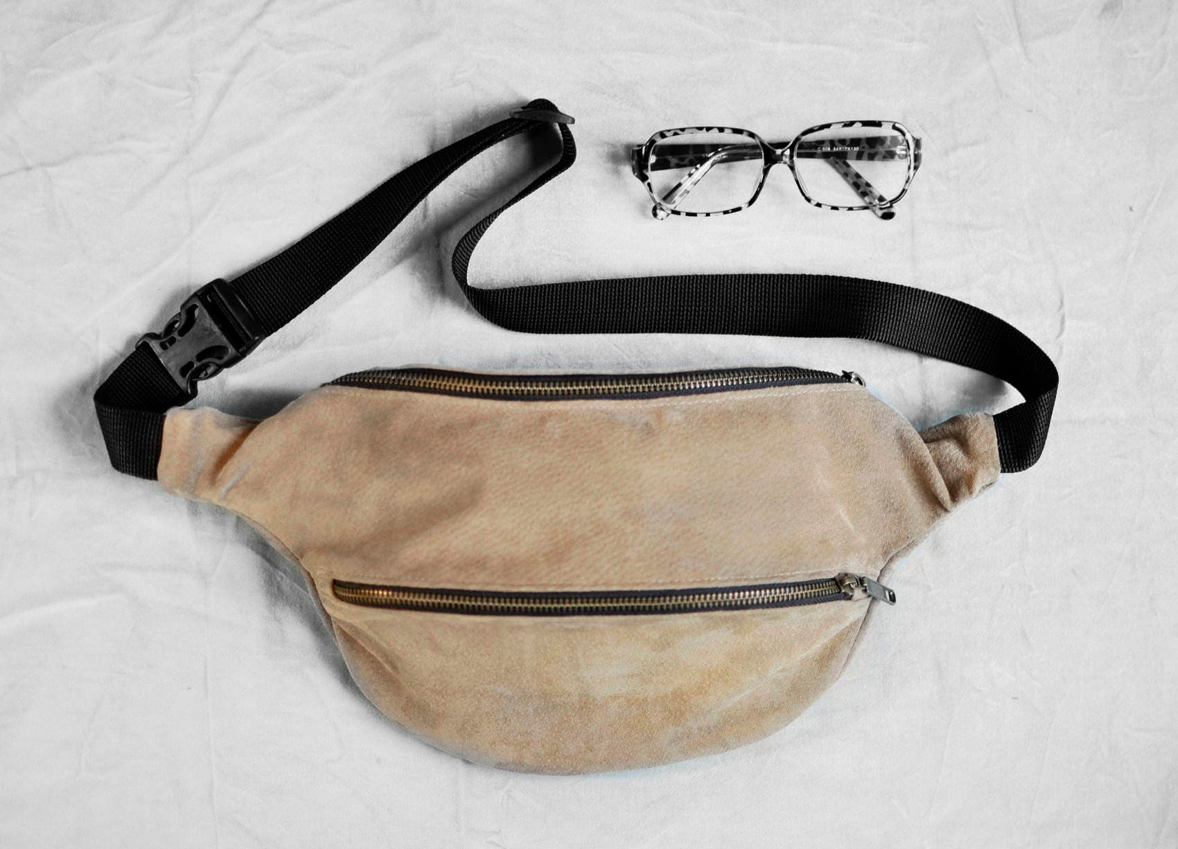 suede waist bag