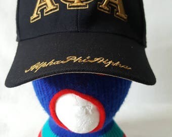 Vtg Alpha Phi Alpha strapback dad hat College Fraternity cap party College
