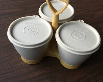 Vintage des années 80 Tupperware serviteur trio apéritif