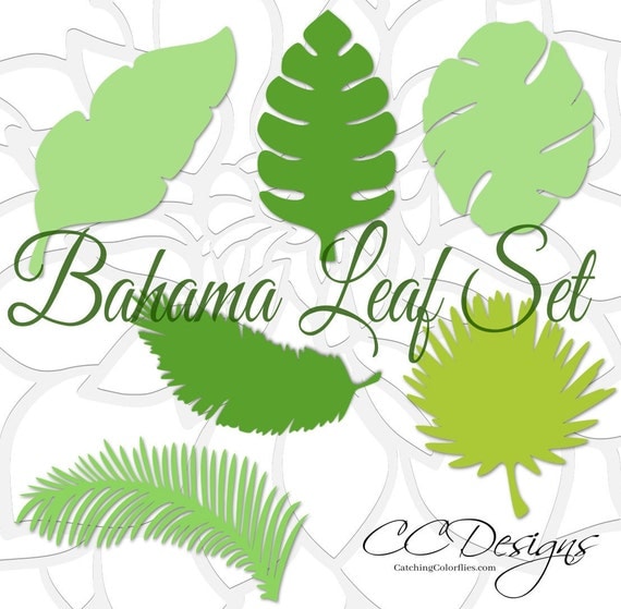 large paper leaf templates tropical leaf svg cut files large paper
