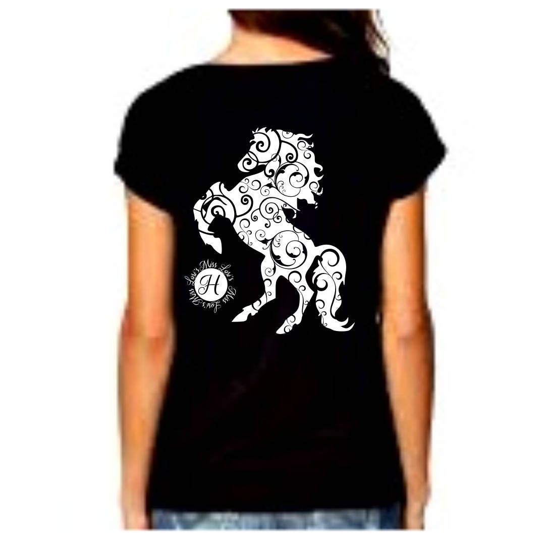 Horse flourish SVG DFX cut file t-shirts animals Hunting ...