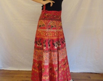 handloom skirt Indian wrap skirt cotton skirt elephant skirt cotton wrap skirt boho long skirt indian skirt bohemian skirt block print skirt