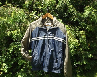 Vintage NIKE Windbreaker, 90s Windbreaker Nike, Nike Air Jacket, Nike 1990's, Nike Red Tag, Blue Nike Jacket, 90s Nike, Size S fits M, Retro