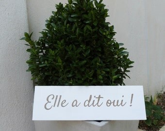 Lot de deux panneaux pour mariage. Il / elle a dit oui! Panneaux photobooth