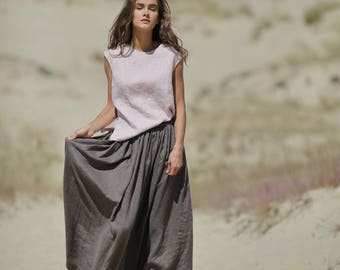 Side Pockets Woven Skirt