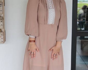 Ultra Romantic Sheer 1970s Dress