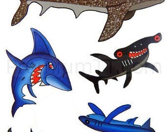Premium Shark Tattoos, Party Favors, Temporary Tattoo