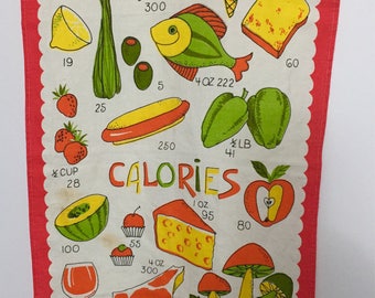 Vintage Linen Tea Towel Calories