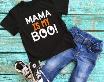 Halloween shirt - Mama is my boo Shirt - toddler Boy Halloween shirt - Pumpkin patch Halloween shirt - Mommy is my boo - boy halloween shirt