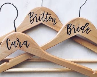 Calligraphy Bridesmaid Hanger | Personalized Wedding Hanger