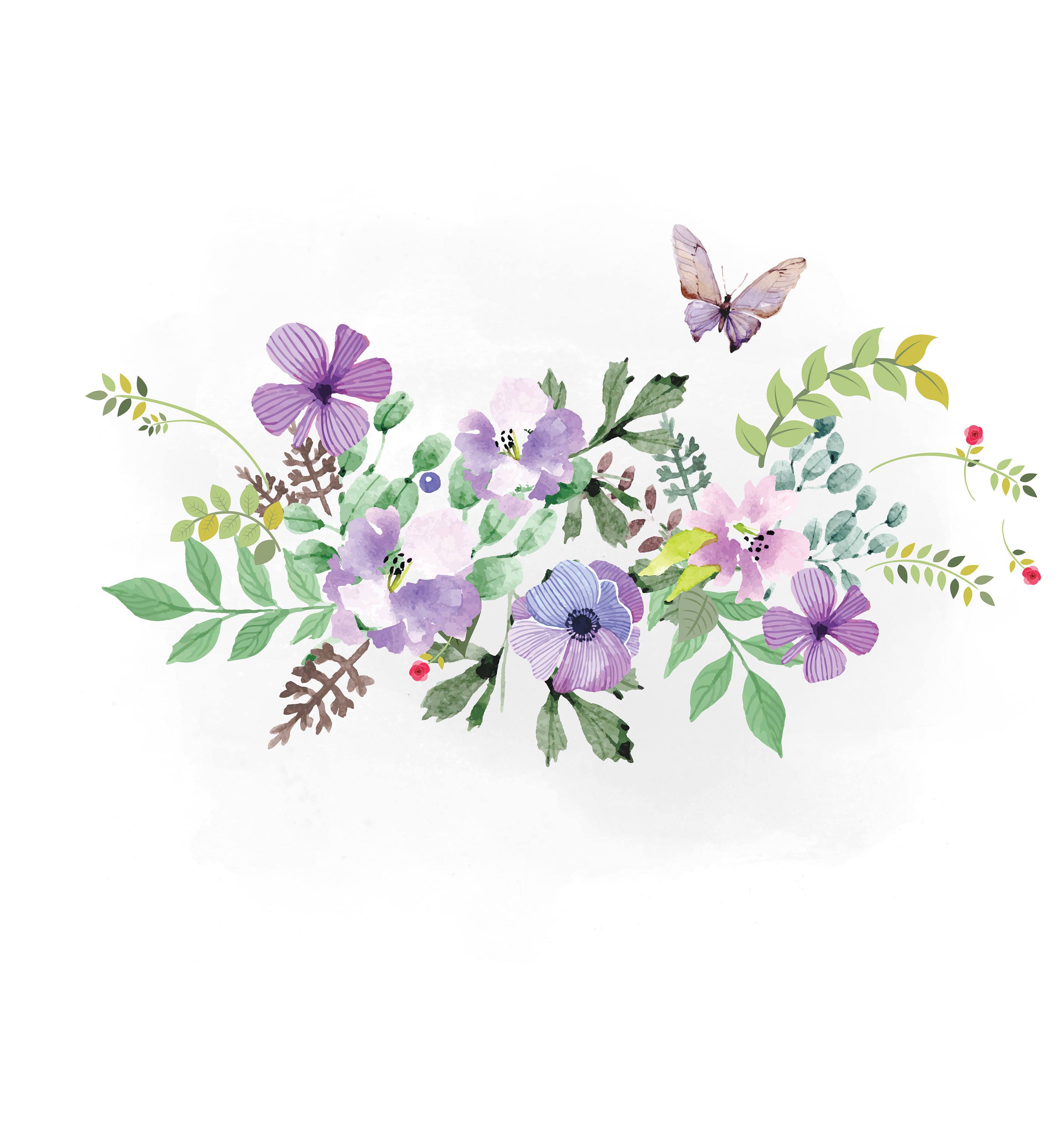 Spring Florals SVG clipart watercolor flowers svg wedding