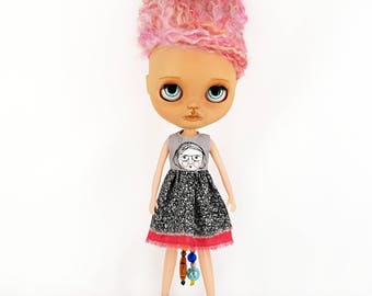 Blythe Clothes - Blythe Dress - Takara Neo Blythe Clothing - Gothic Blythe Lolita Outfit - Blythe Doll Vintage Dress - Blythe Retro Dress