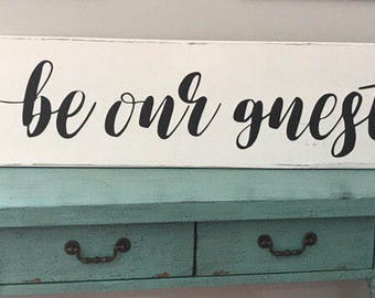 Be Our Guest Sign Rustic Sign Rustic Home Decor Disney