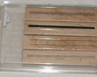 Stampin Up PERFECT PLAID Complete Mounted Lot of 4 Scrapbooking Card Making Crafting Retired