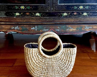 Ahava Small Handwoven Straw Bag,Straw Beach Tote,Straw Handbag,Straw Bag,Beach Basket,Basket Purse,Straw Summer Market Bag,Straw Bag Basket