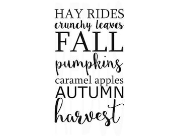 hay ride crunchy leaves fall pimlins caramel apples autumn harvest svg , Cricut, Cut files svg, fall svg file, thanksgiving svg, fall y'all