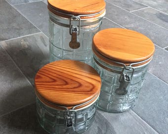 Glass Canister Set of 3