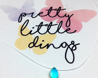 Invisible necklace "Turquoise teardrop"