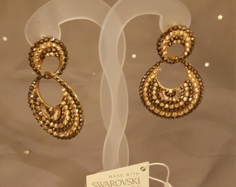 Swarovski Glamour earrings - Dazzle 1925 gold & topaz