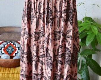 Vintage 80s Maxi Dress, Boho Maxi, Sun Dress