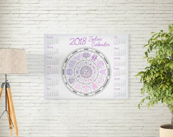 ebay 2018 wall calendar astrology