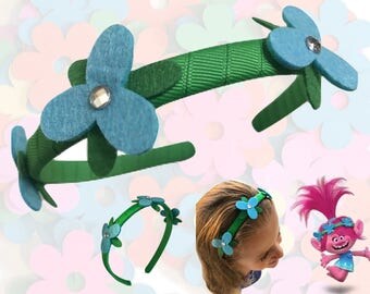 Poppy Headband, Troll headband, Poppy Troll, Princess Poppy headband, Poppy Halloween Costume, Poppy Birthday Headband, Poppy Princess
