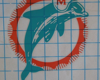 Miami Dolphins Decal | Etsy