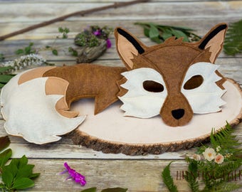 Xander Fox Mask and Tail Costume for Pretend Play