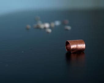 Copper scratched Ear cuff for non pierced ears