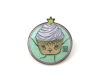 The Dumbest Cupcake Ever - Limited Edition enamel glitter pin by Mab Graves
