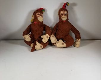 vintage stuffed monkeys