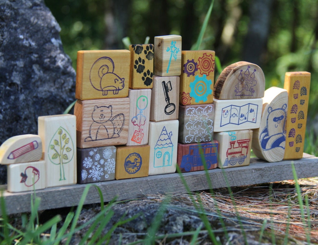 story blocks game 20 small blocks made from reclaimed