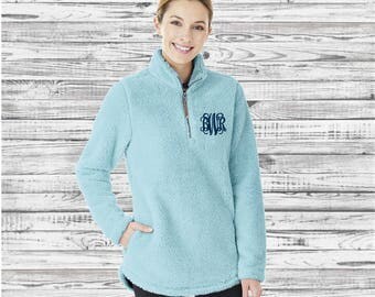 Monogrammed Newport Fleece Quarter Zip Pullover, Charles River Quarter Zip Pullover, Monogram Pullover, Gifts for Her, Monogrammed Pullover