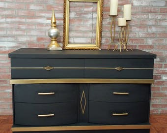 Mid-Century Dresser, MCM Dresser, Painted Furniture, Chalk Painted Dresser, Mid-Century Modern Dresser, Painted Dresser