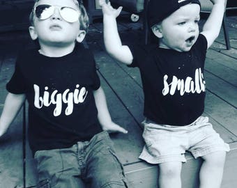 Biggie Smalls - Big Brother Shirt - Big Brother Shirts - Big Sister Shirt - Shirt Set Siblings - Big Sister - Sibling Shirts - Big Brother