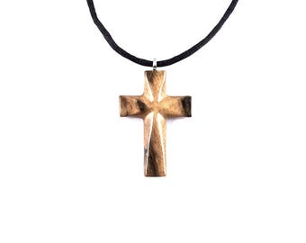 Wooden Cross Necklace, Wooden Cross Pendant, Mens Cross Necklace, Wood Cross Pendant, Cross Necklace, Christian Jewelry, Hand Carved Cross