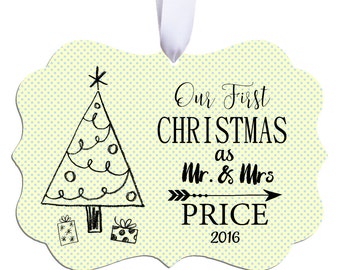 Wedding Ornament, Wedding Christmas Ornament, Wedding Gift, Christmas Ornament, Personalized Ornament, Christmas Present, Christmas, RyElle