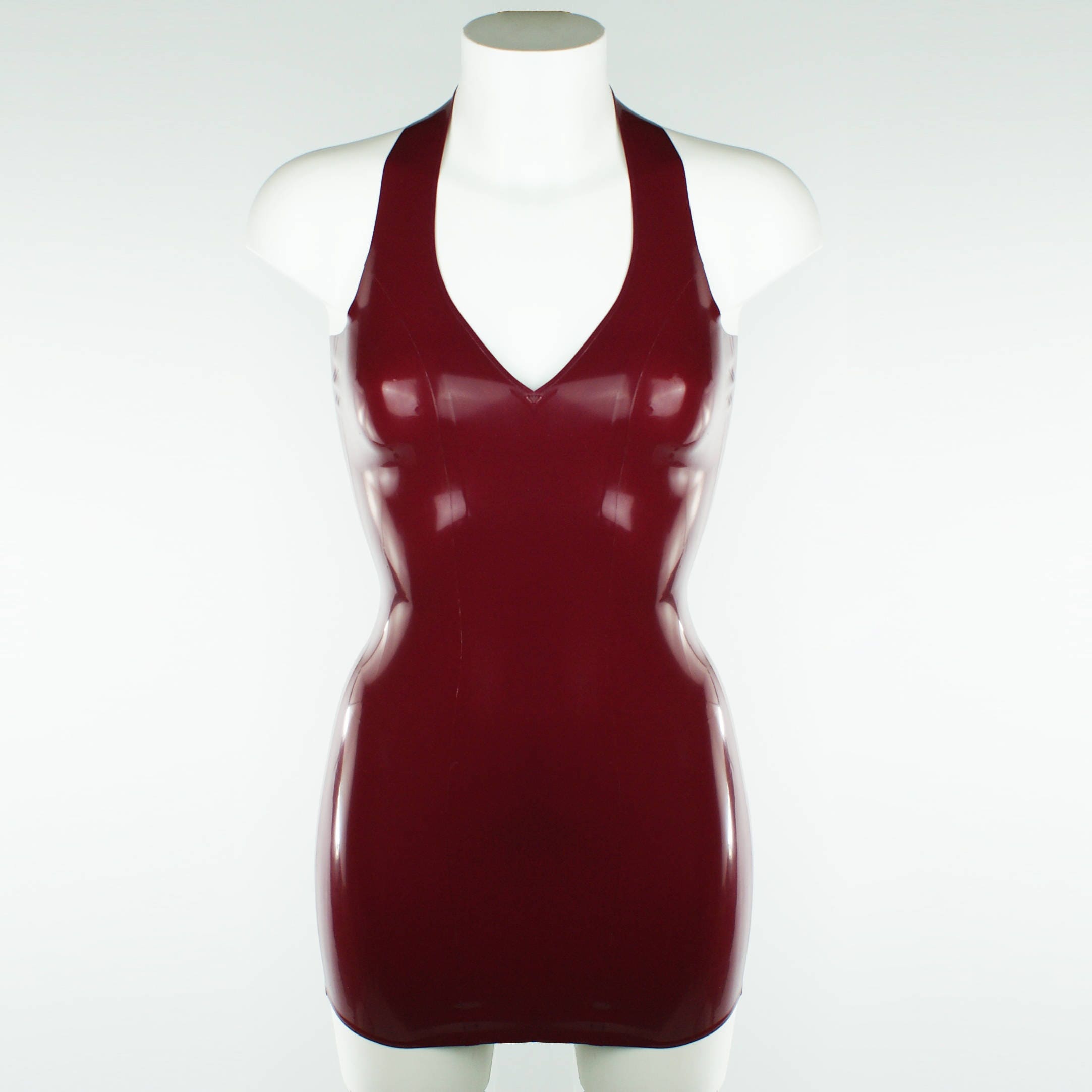 V Neck Latex Dress